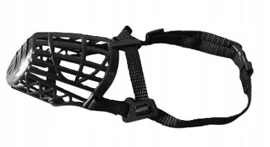 Plastic muzzle basket for small dog Nobleza size XXS black