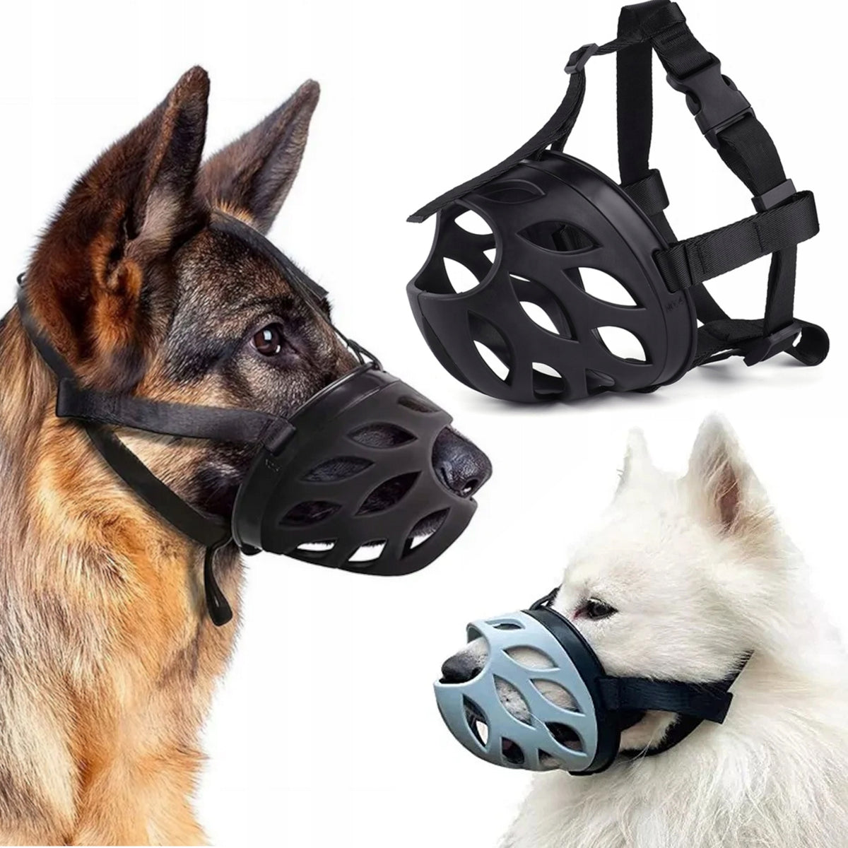 Plastic muzzle black XS