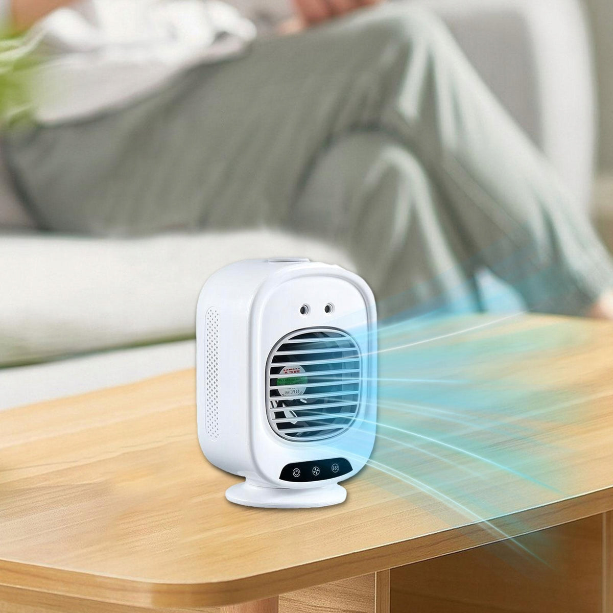 Portable Air Conditioner Rechargeable Air Spray Fan for Without Rotation