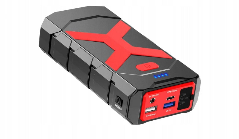 Portable Car Starter 1600A 12V Red Multifunction