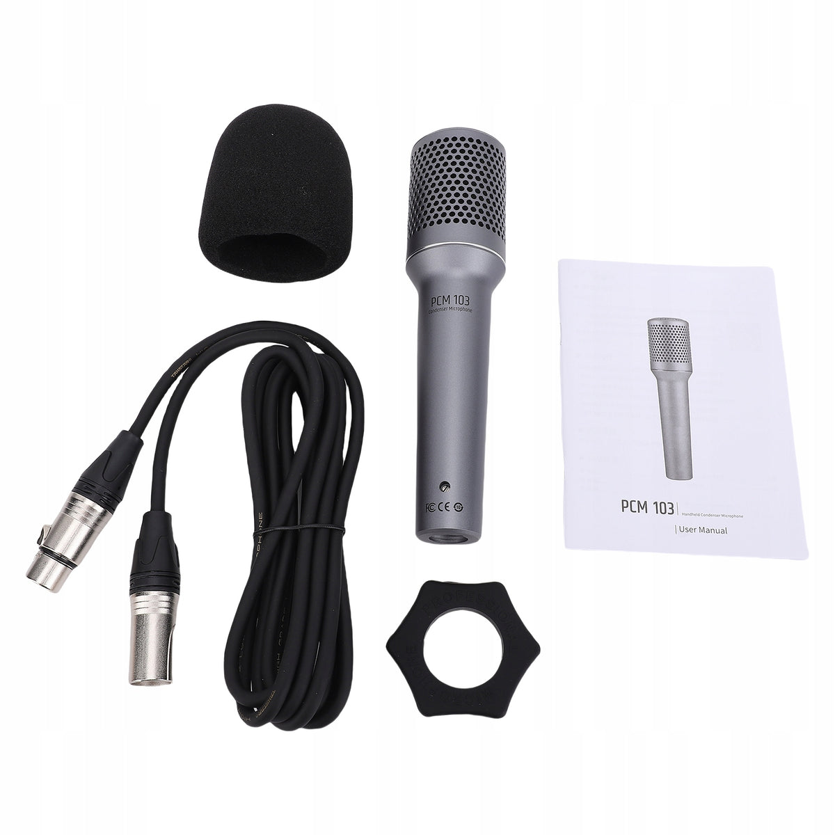 Portable Condenser Microphone with Microphone at Hand in RW