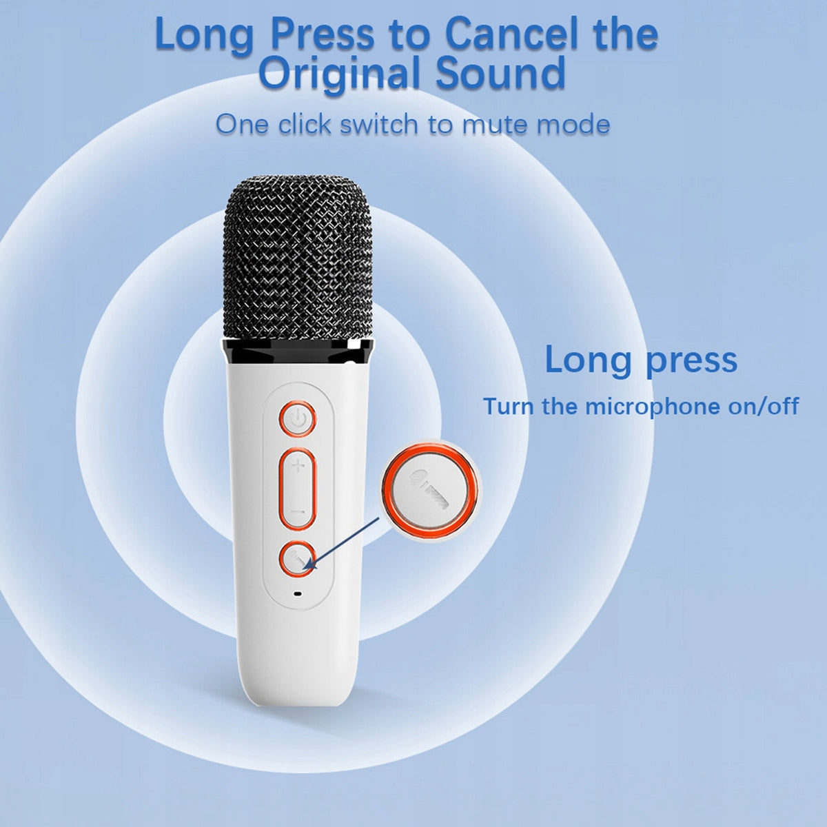 Portable Microphone and Sound Kit Mini Karaoke BT Machine with 2 RT