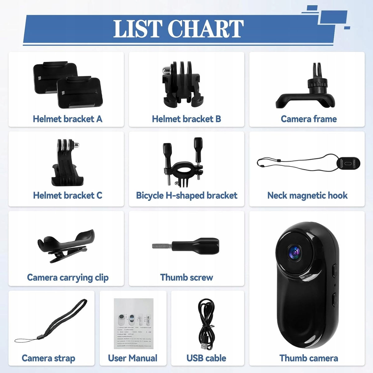 Portable Mini Sports Camera 1080P HD Wide Angle For Vlogs Manufacturer code 206202516.53