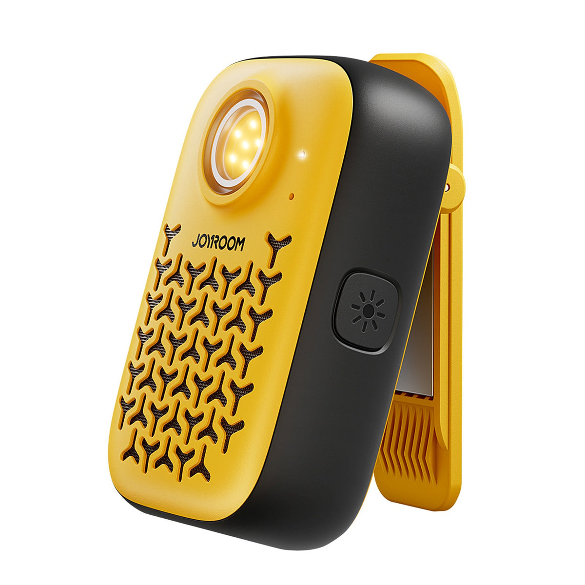 Portable Speaker with Bluetooth Clip Flashlight IP67 - Yellow