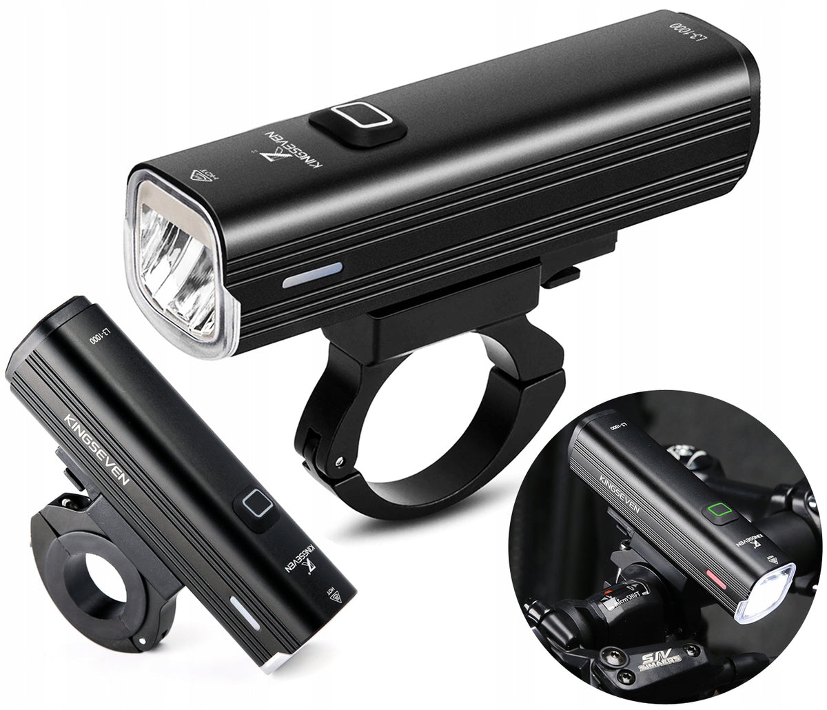 Powerful BICYCLE LIGHT LED light front 1000lm flashlight 4800mAh BICYCLE Color black