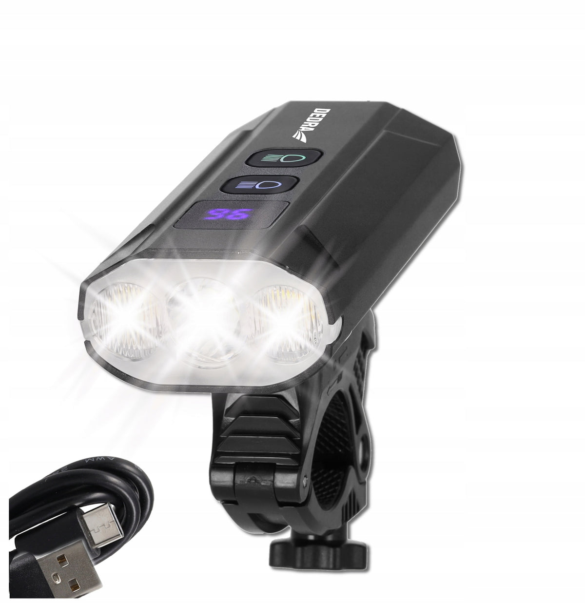 Powerful Bicycle Front Light 1200lm LED PowerBank Light 5200mAh DEDRA