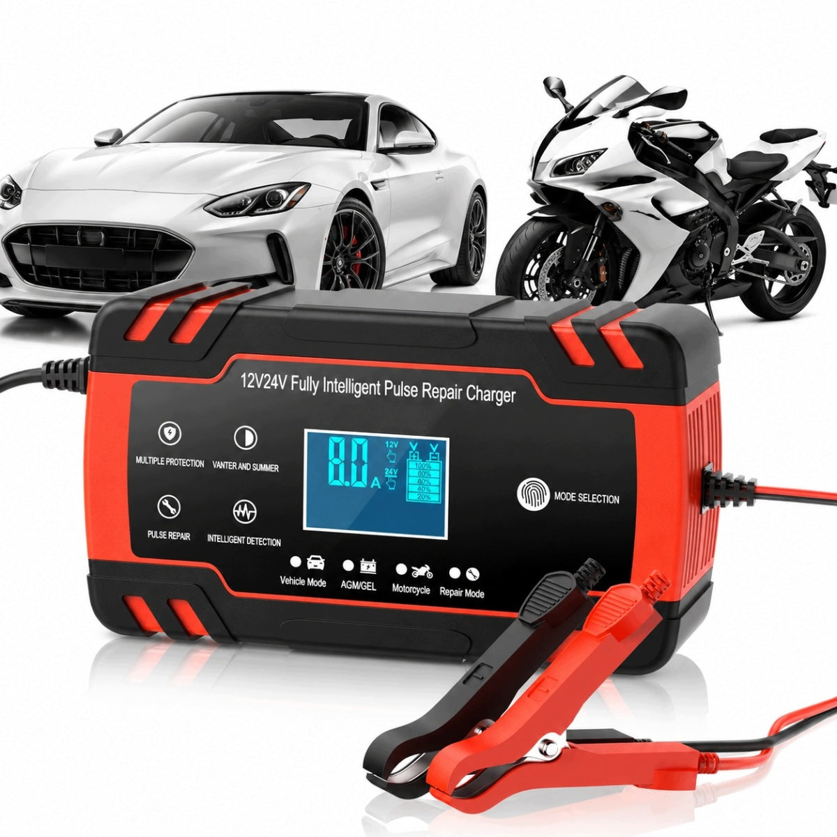 Powerful Smart Car Rectifier Battery Charger 24V 12V 8A