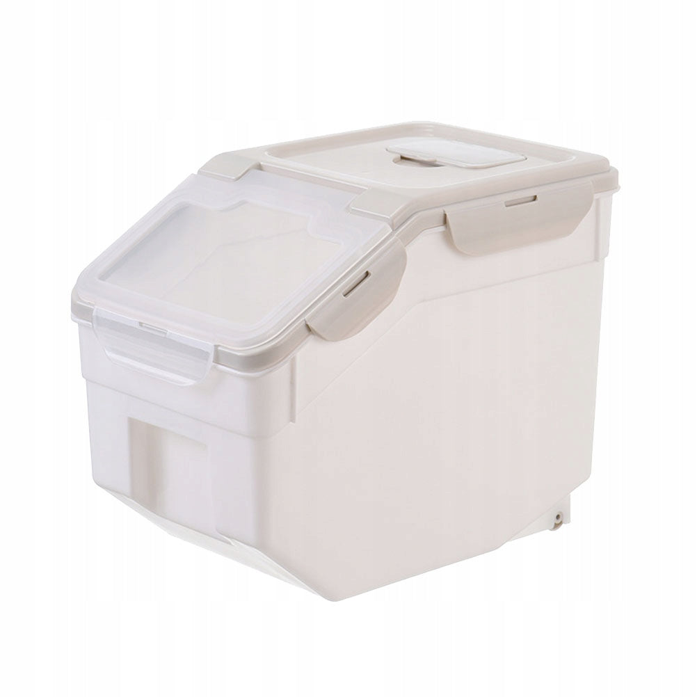 Practical Beige Pet Food Storage Container for Dry Food