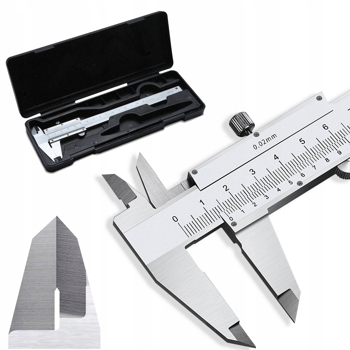 Precision Nonius Caliper for Home Use Silver 150mm