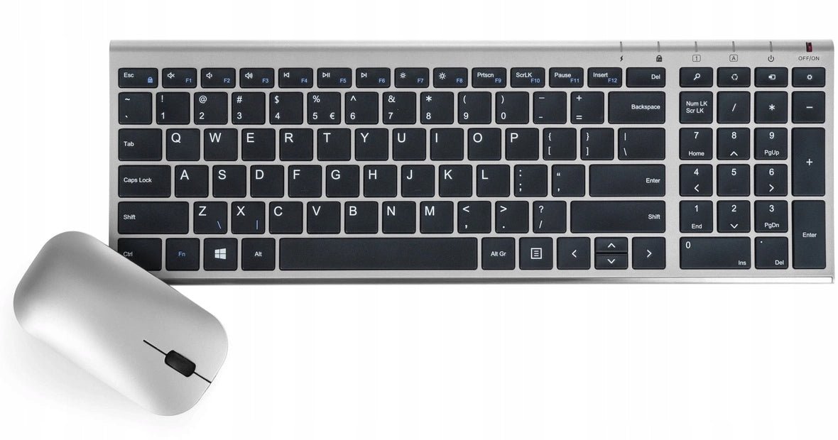 Premium USB 2.4GHz Wireless Keyboard SLIM + QWERTY PL Mouse Manufacturer code HW193/MW158