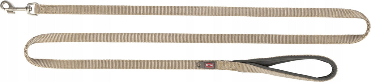Premium, leash, for dog, sand, M- L: 1. 80 m/ 20 mm, long Trixie