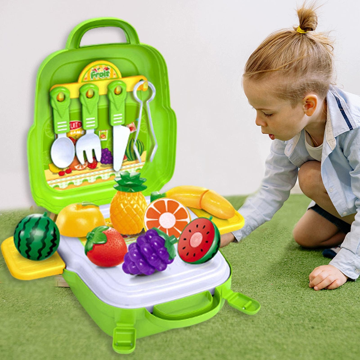 Pretend Play Toy Kit Montessori Transformable Role Vegetable and Fruit