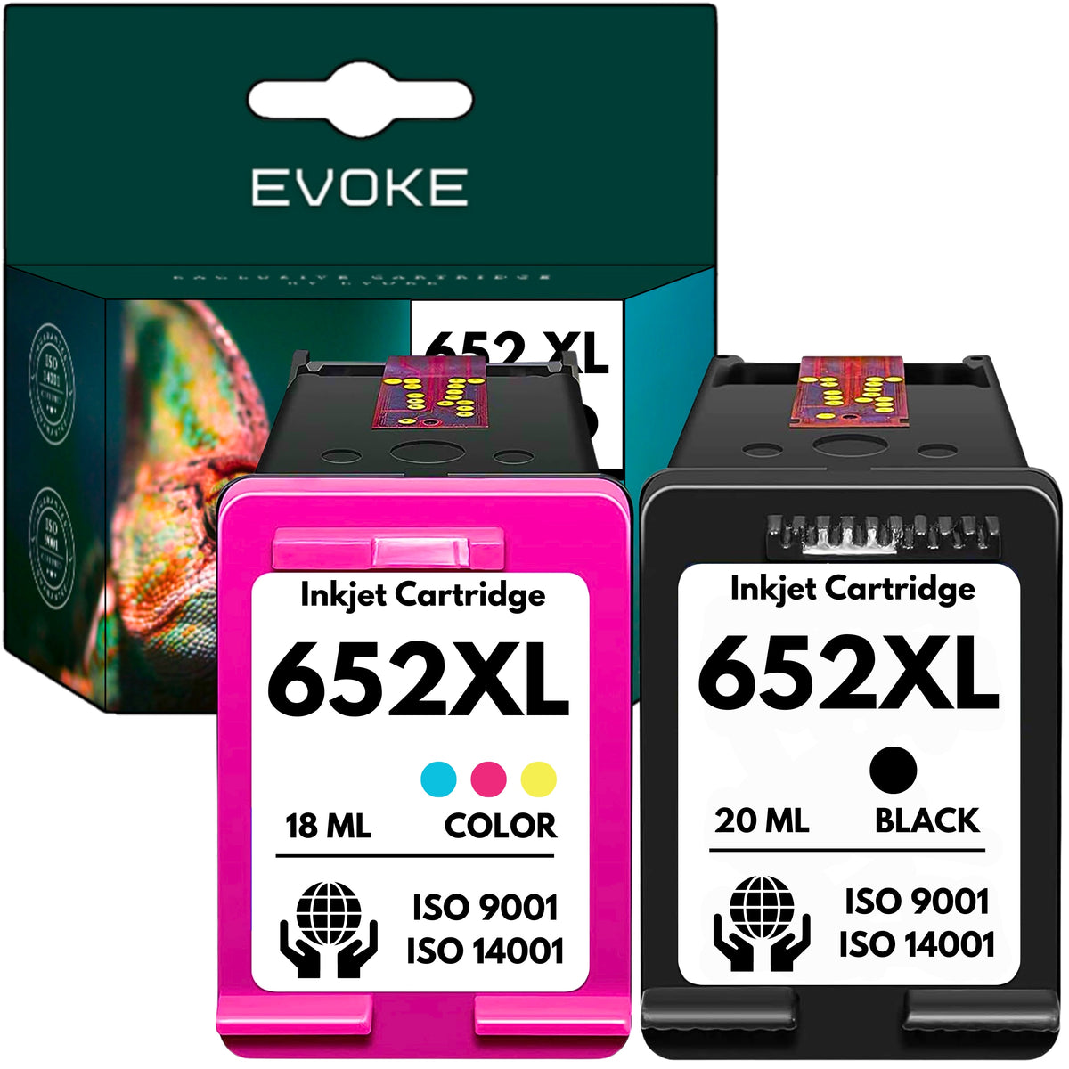 Printer ink HP 652 black + colour XL replacement | 3x MORE PRINTS