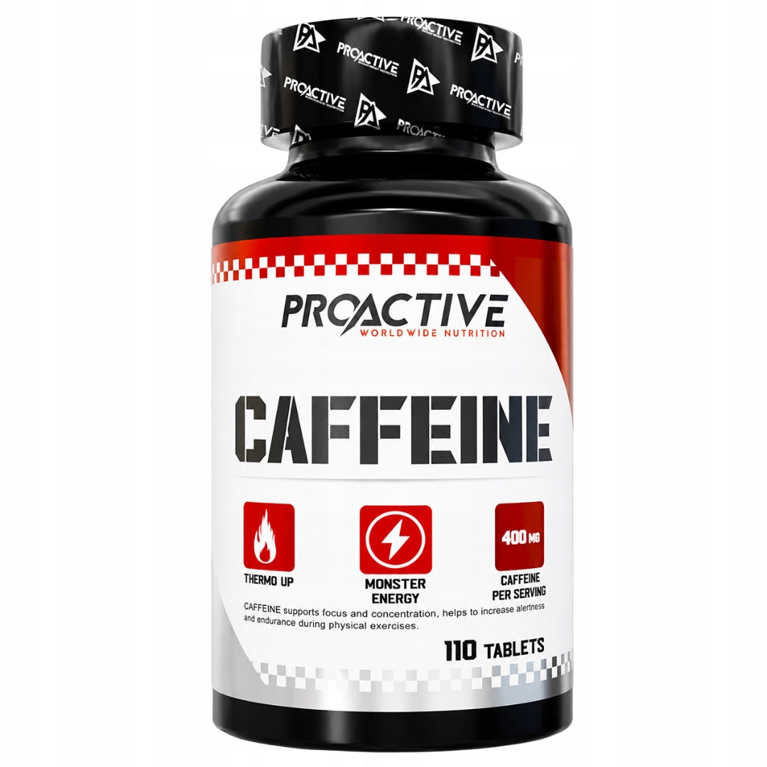 ProActive Caffeine 110 tablets caffeine stimulation concentration ENERGY Packaging status original