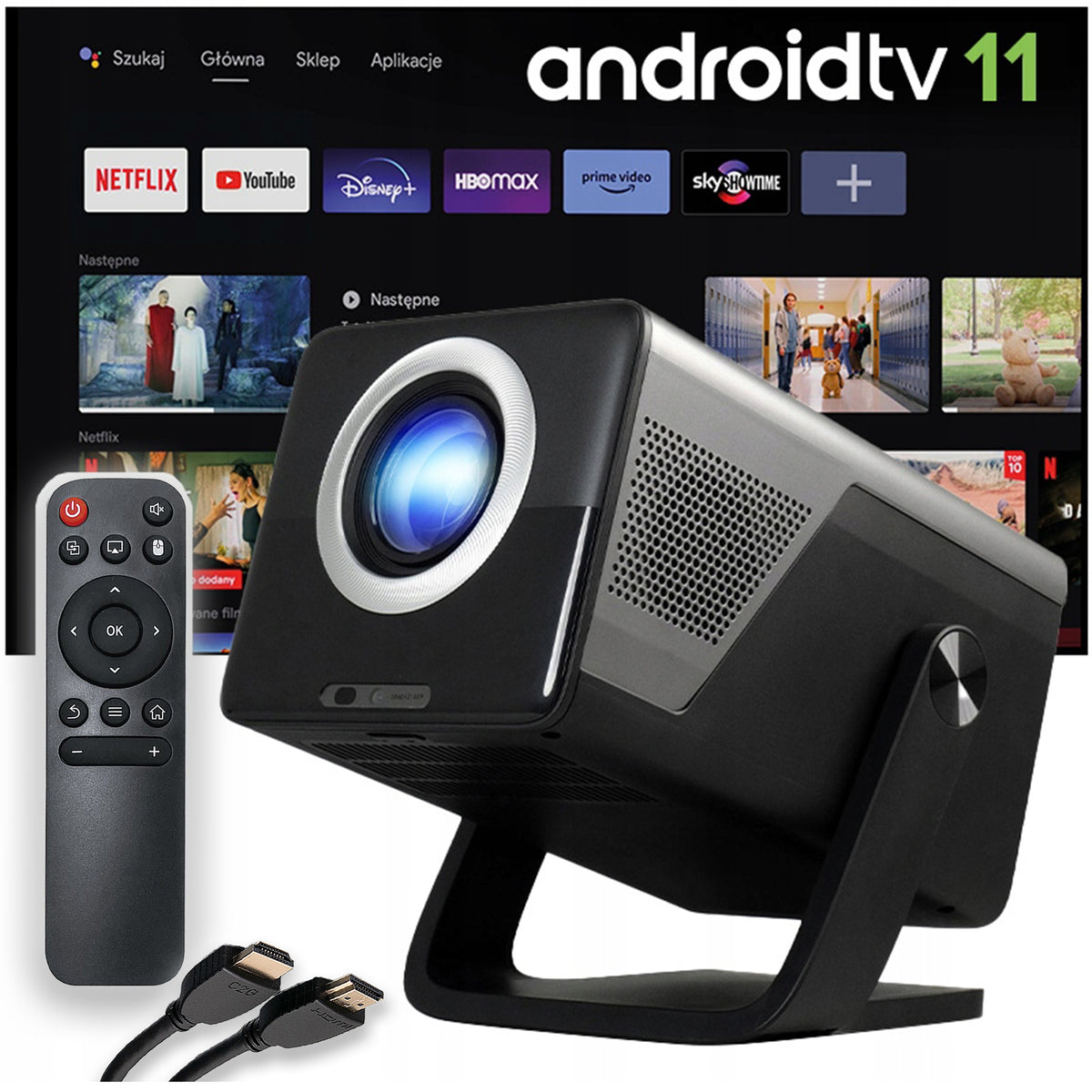 Projector PROJECTOR ANDROID 14 TV ROTATING PORTABLE VERY BRIGHT 800 ANSI