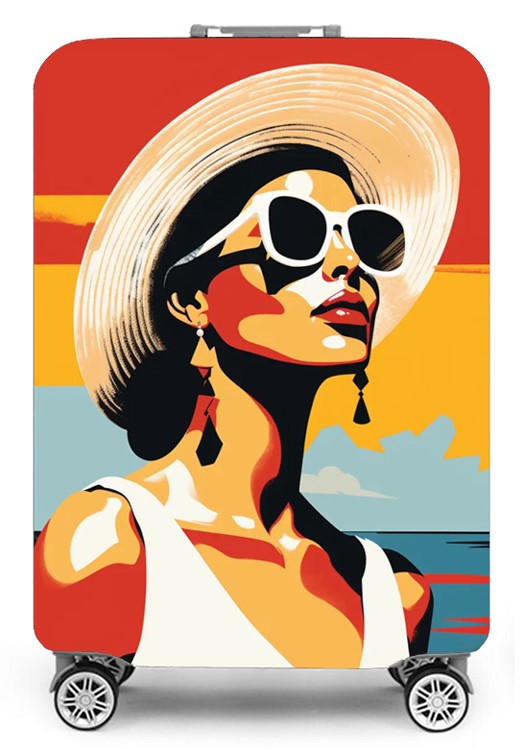 Protective CASE COVER size M The Lady with glass