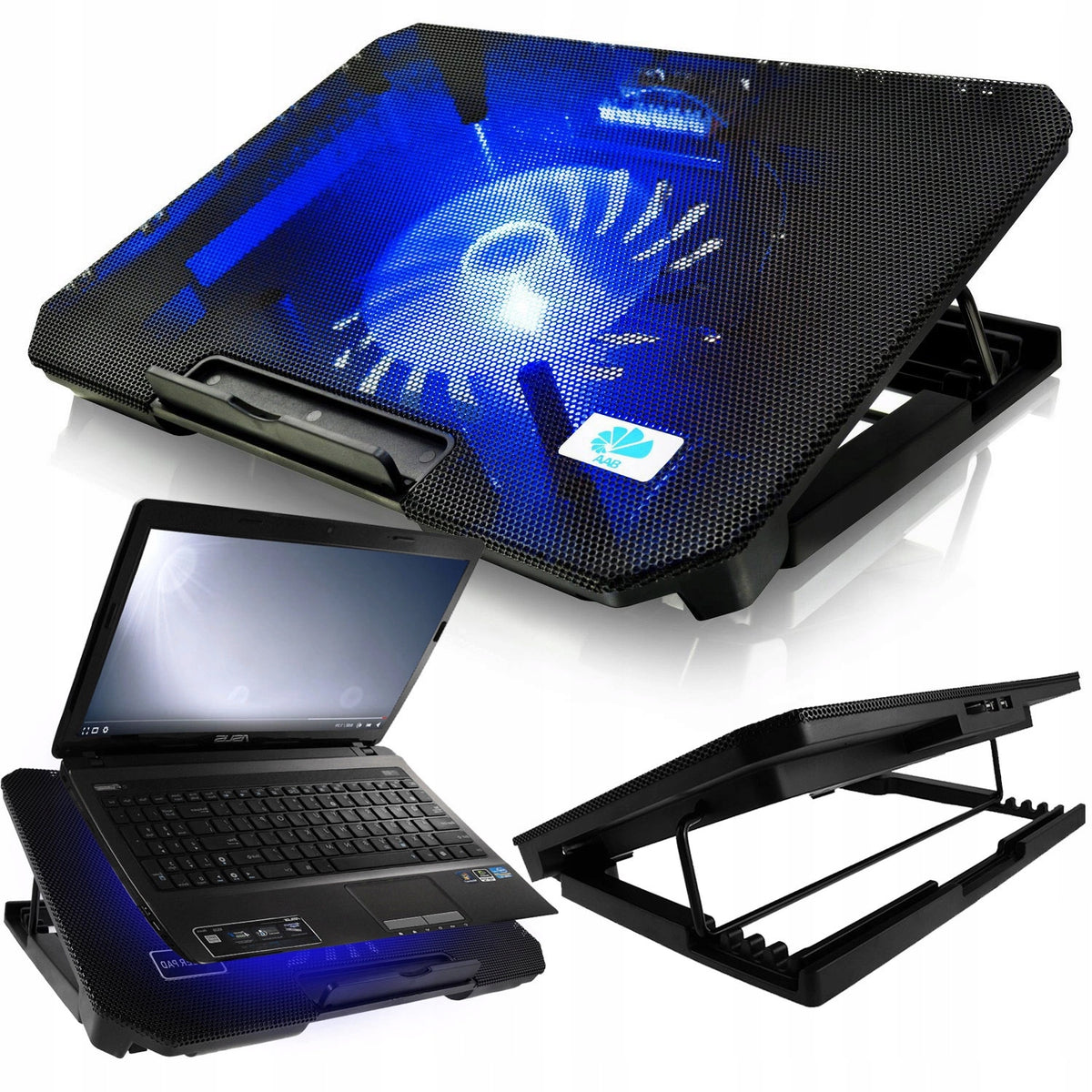 QUIET STAND COOLING PAD FOR LAPTOP 15-17,3 TILT ADJUSTMENT
