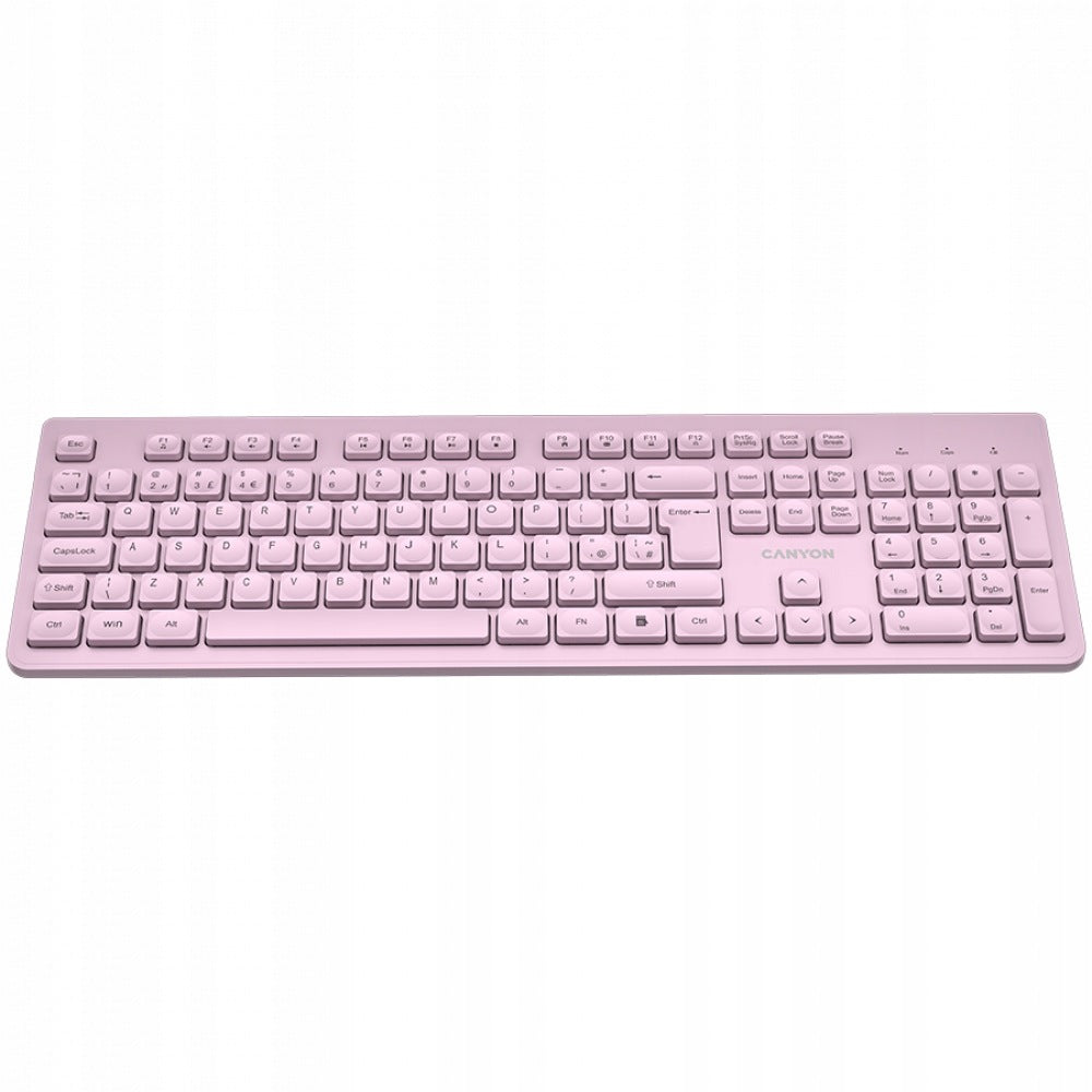 Quiet 2.4GHz Wireless Keyboard for Working Canyon HKB-W01 pink Packaging status original