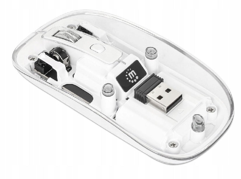 Quiet Transparent Wireless Mouse Charged USB-C RF 2.4GHz Manhattan