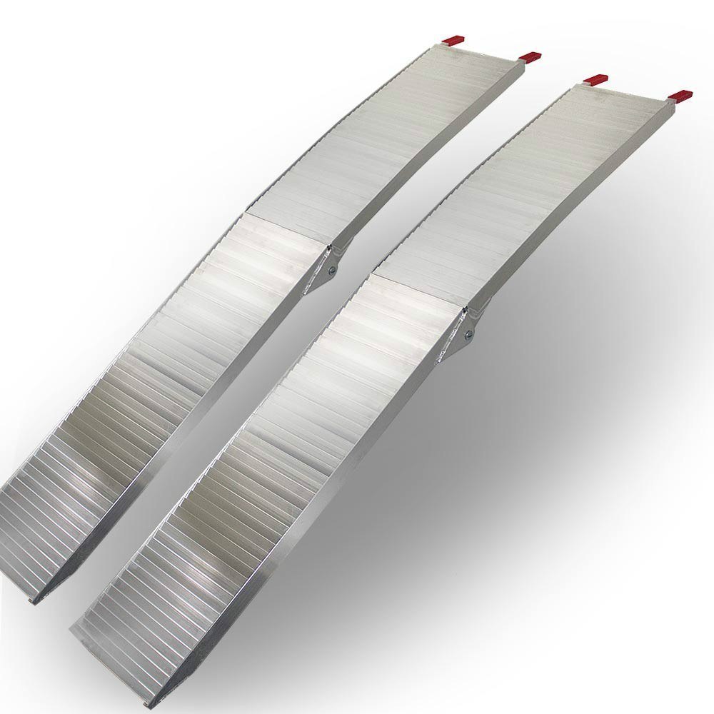 RAIDS ALUMINUM RAMPS FOLDING 680KG 2PCS MOTORCYCLE QUAD TROLLEY + 2x BELTS