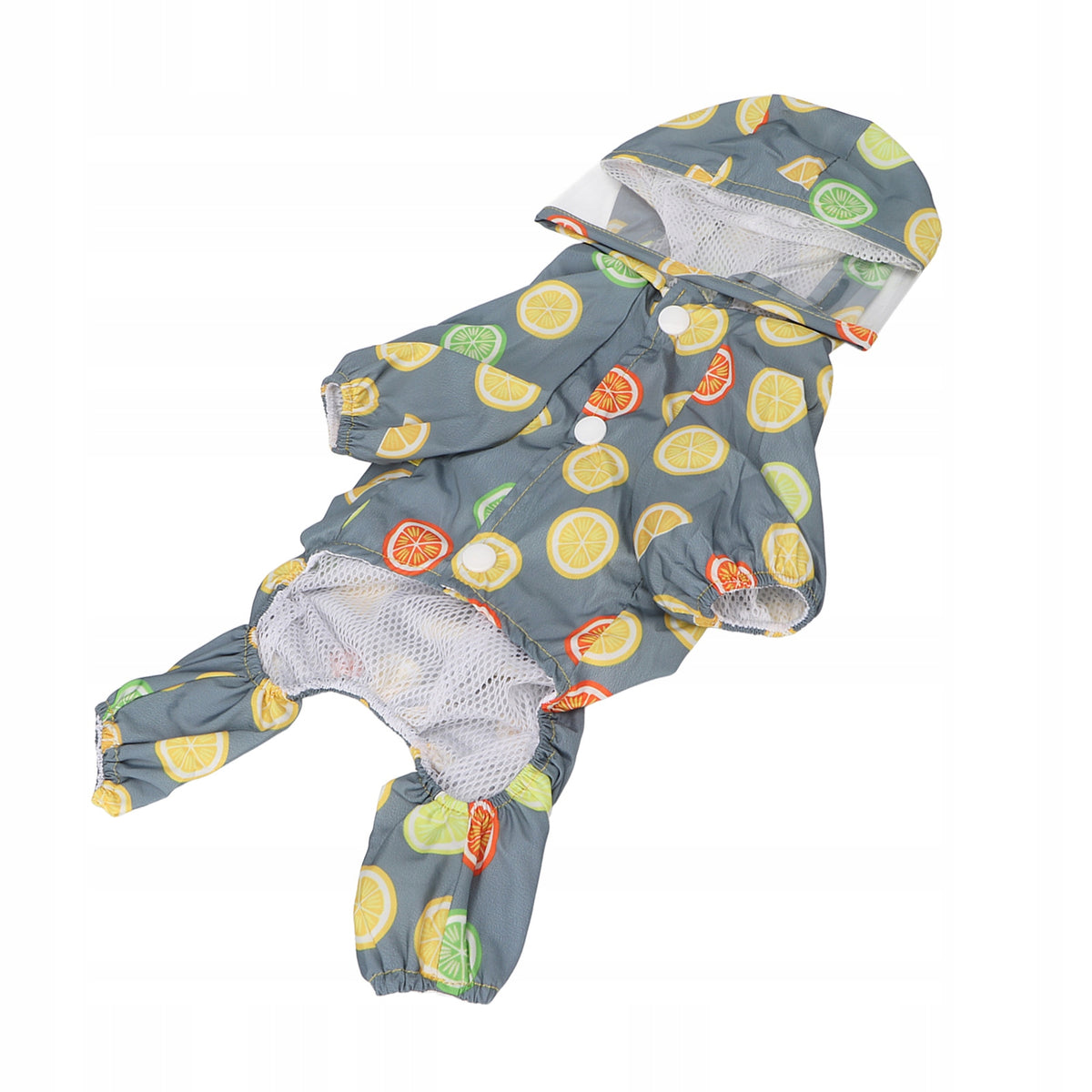 RAINCOAT FOR DOG WITH HOOD, REFLECTIVE, BL