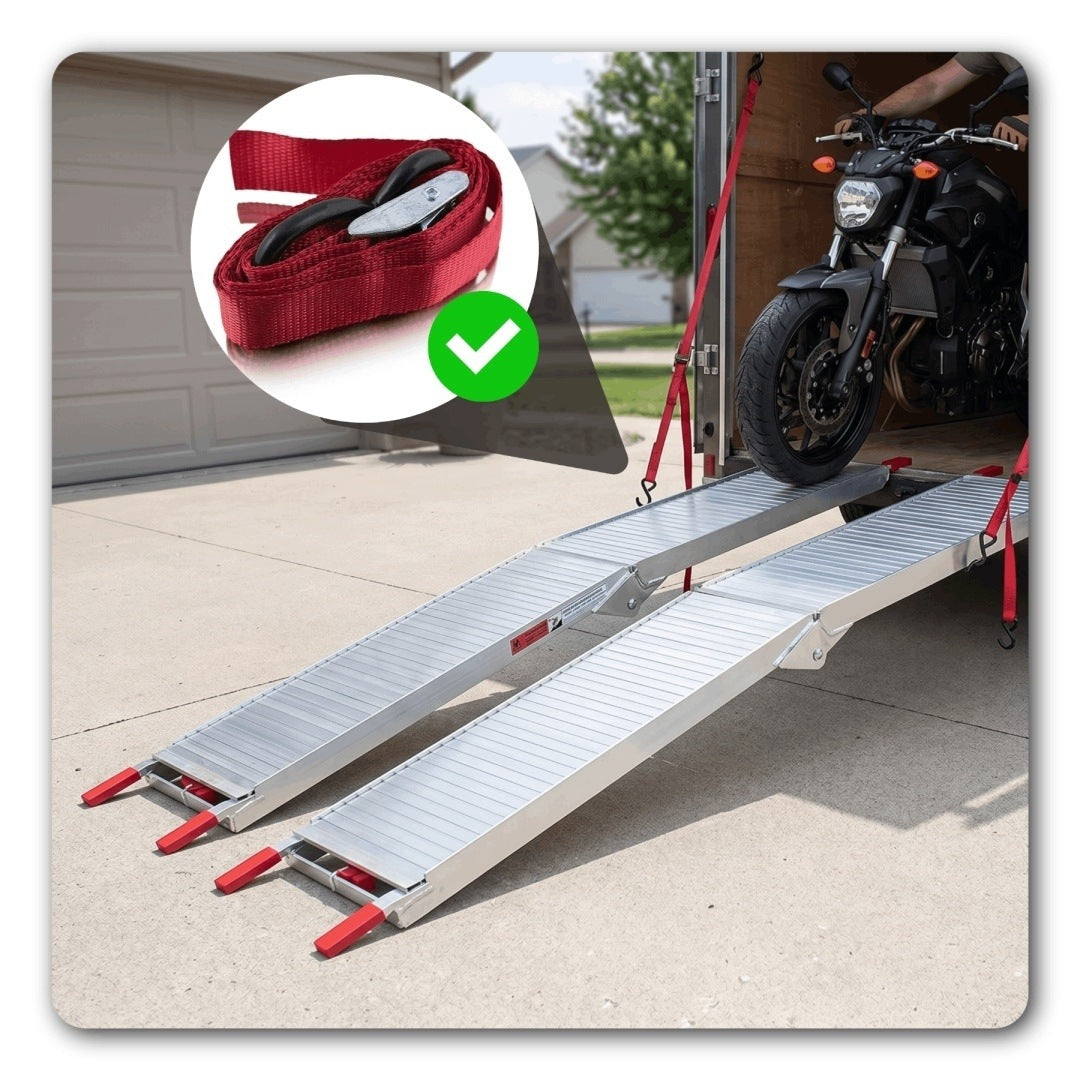 RAMPS INRUN RAMP ALUMINUM FOLDING DRIVEWAY 205 CM 680 KG 2 PCS Manufacturer code MB14555
