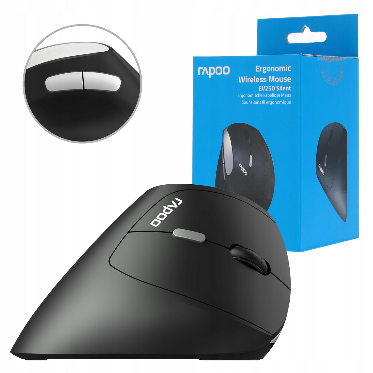 RAPOO VERTICAL ERGONOMIC MOUSE FOR COMPUTER WIRELESS OFFICE EV250