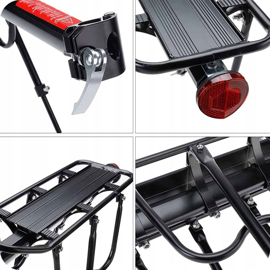 REAR BICYCLE RACK 50KG (DURABLE) - FOR UNIVERSAL ALUMINUM BIKE Brand Mundo