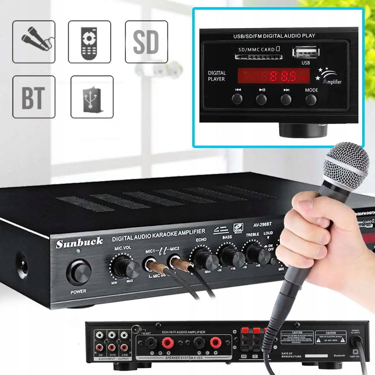 RECEIVER HI-FI AMPLIFIER STEREO BLUETOOTH RADIO DIGITAL AMPLIFIER Manufacturer code ZR0919