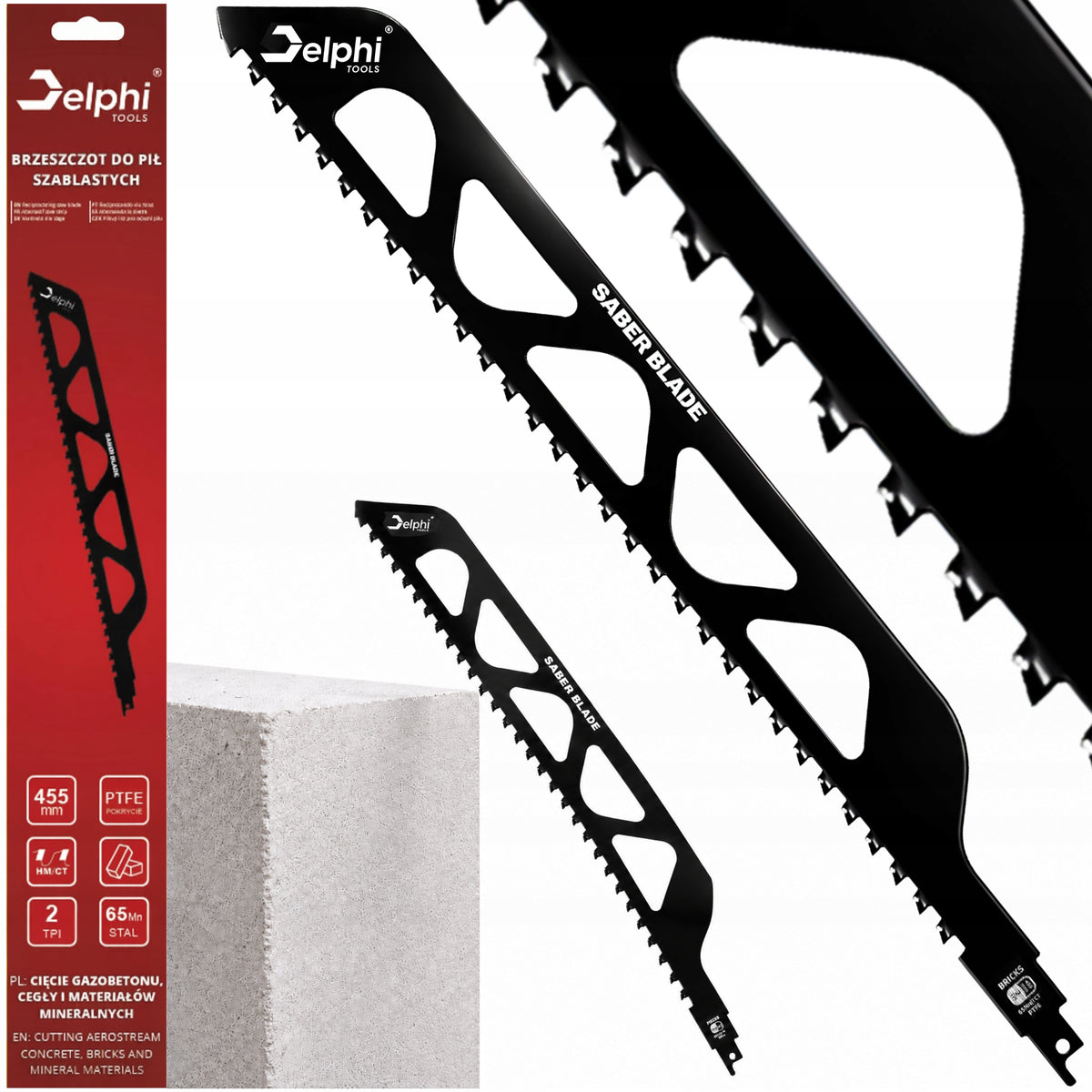 RECIPROCATING JIGSAW BLADE FOR CUTTING CONCRETE AERATED CONCRETE
