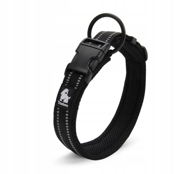 REFLECTIVE DOG COLLAR TRUELOVE ACTIVE DELICATE DURABLE BLACK M