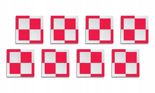 REFLECTIVE DRONE Stickers Aviation Chessboard 15mm