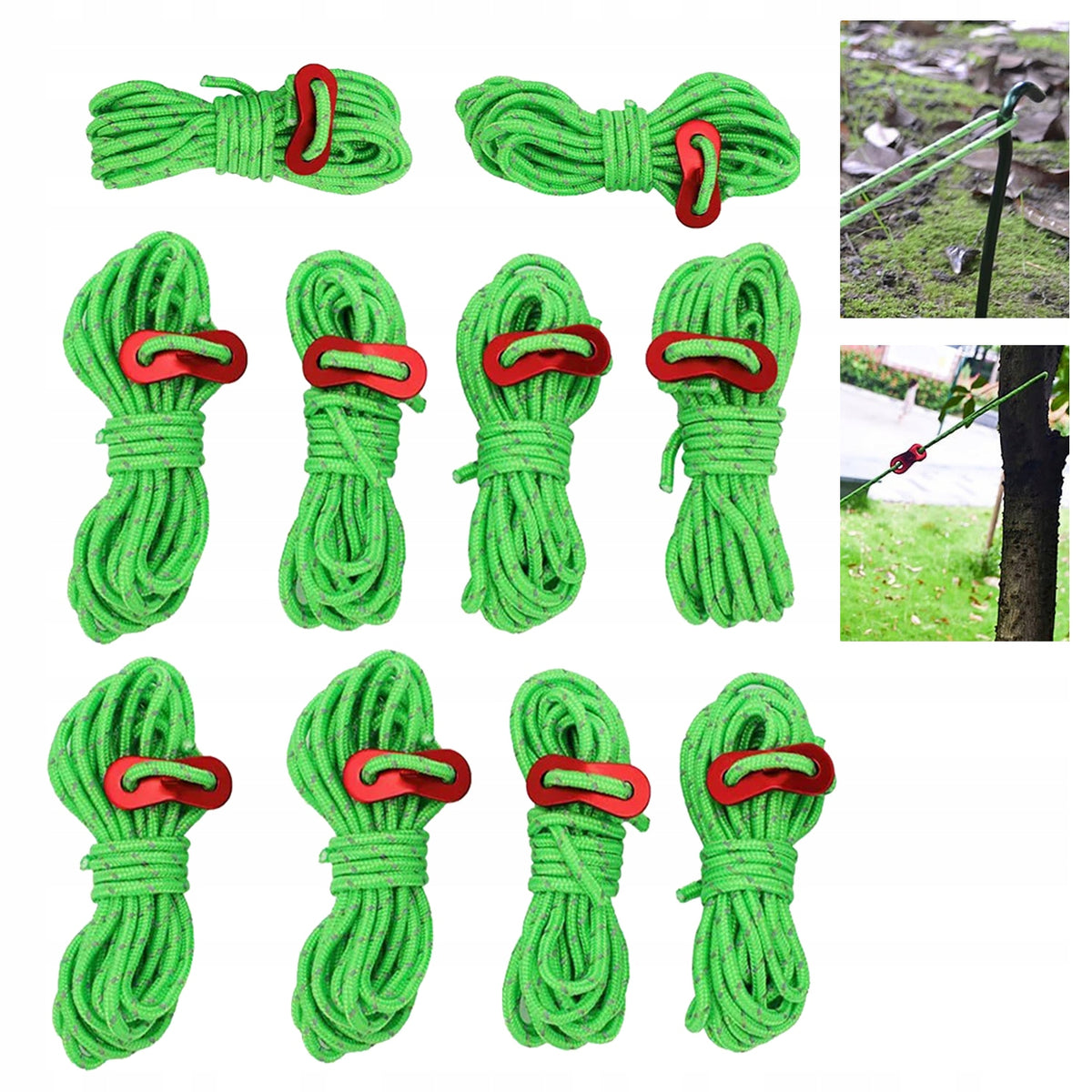 REFLECTIVE TENSION CABLES FOR TENTS WITH VOLTAGE REGULATOR