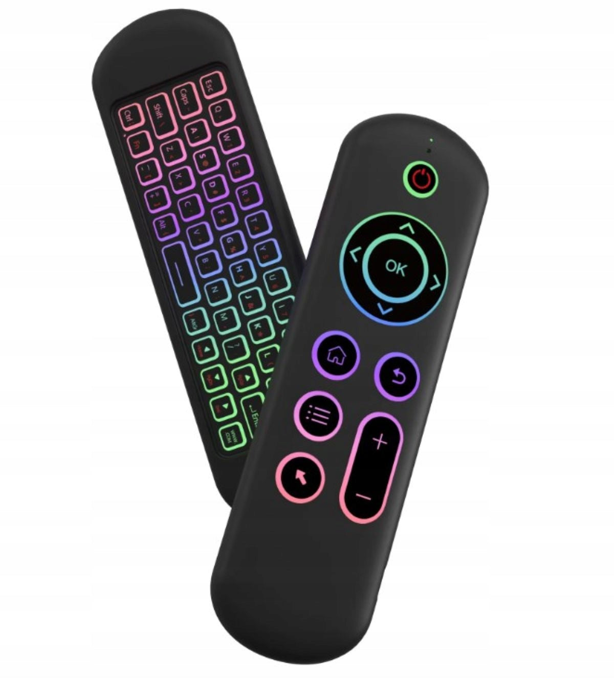 REMOTE CONTROL M5 AIR MOUSE ILLUMINATED-7 COLORS - GYROSCOPE - KEYBOARD