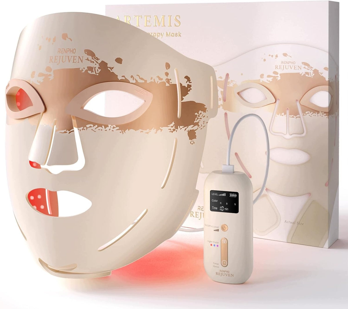 RENPHO LED Face Mask LED Light, 630nm and 850nm