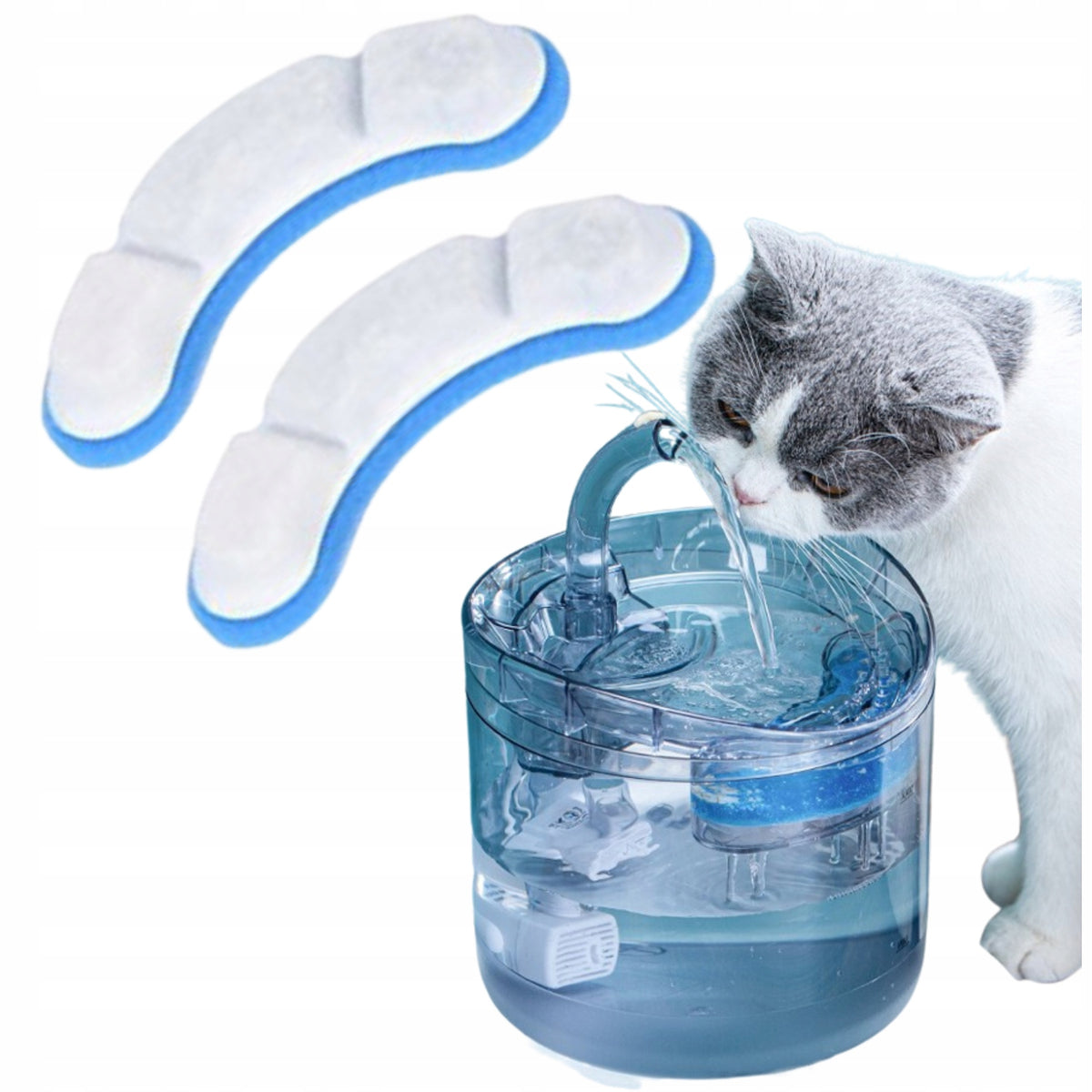 REPLACEMENT FILTER FOR CAT FOUNTAIN PET DRINKER FILTERS 2 PCS