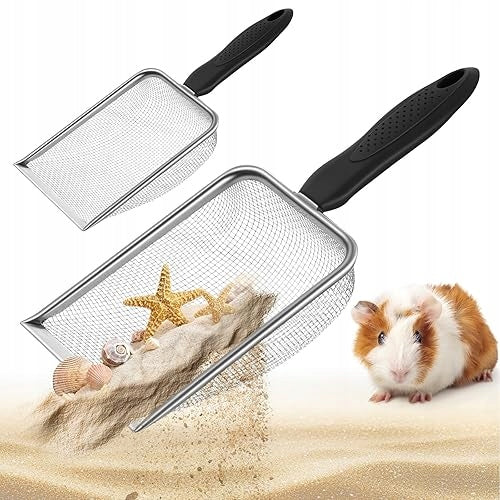 REPTILE SAND SPATULA STAINLESS STEEL SCREENER 2 PIECES METAL