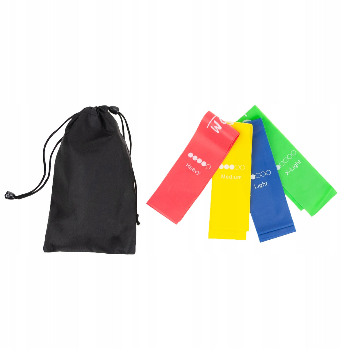 RESISTANCE RUBBER MINI BANDS - SET OF 4 Color multicolor