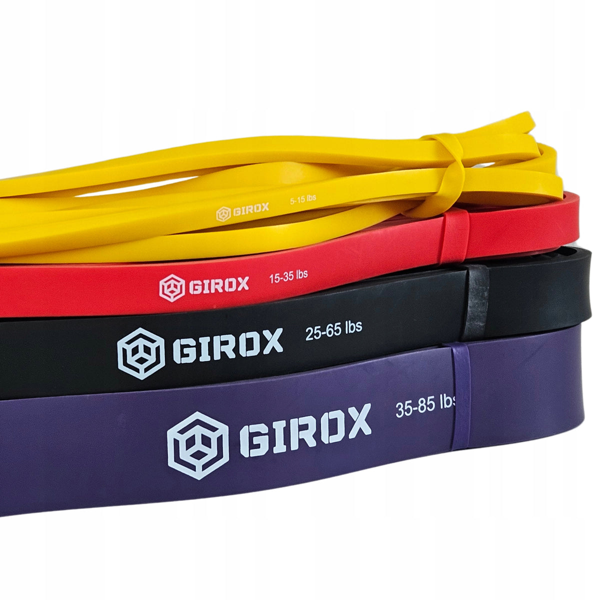 RESISTANCE RUBBER SET OF 4 FOR STRETCHING EXERCISES FITNESS TRAINING 2-39KG