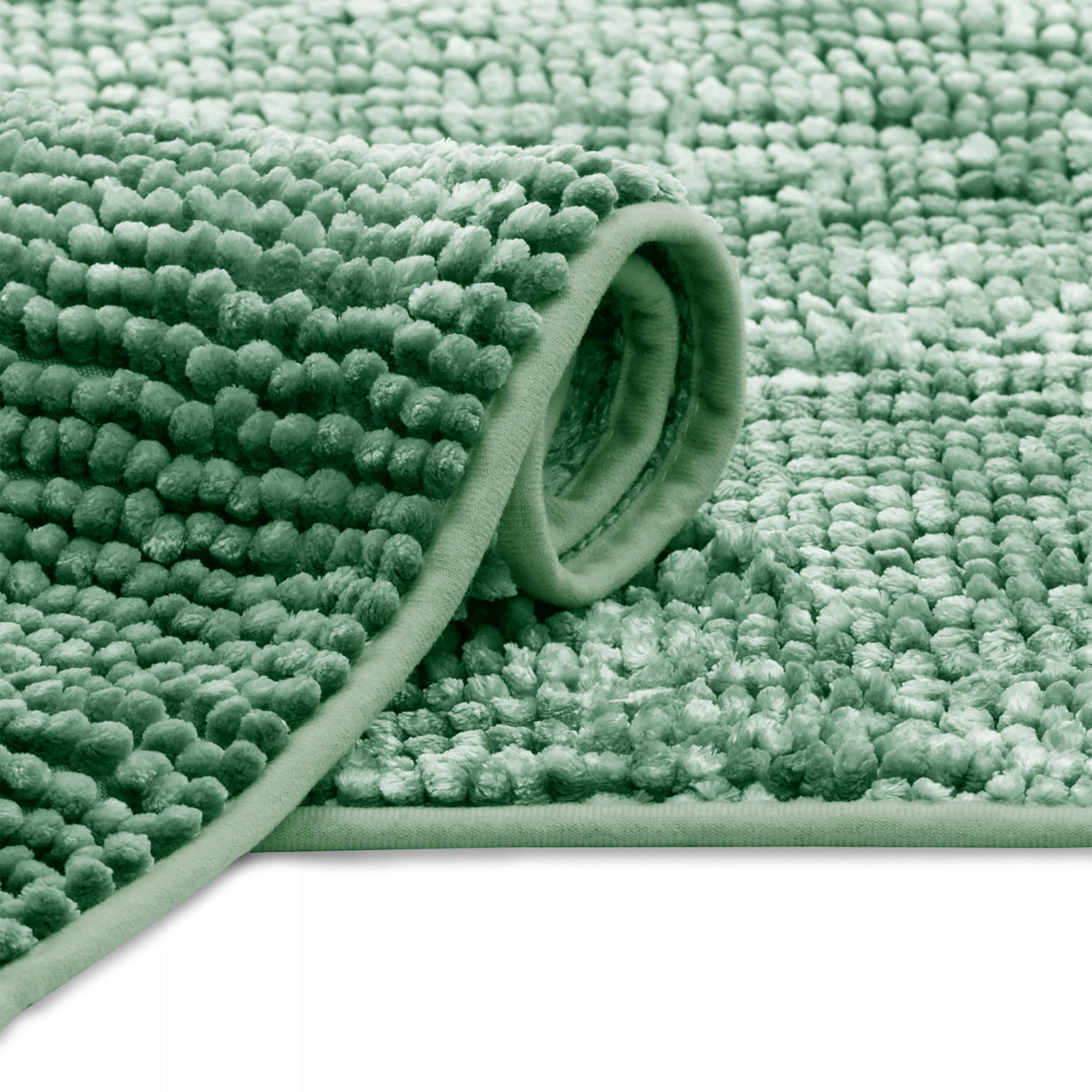 RESTILO Bathroom Rug Non-Slip Chenille Shaggy 60X90 Green Packaging status original