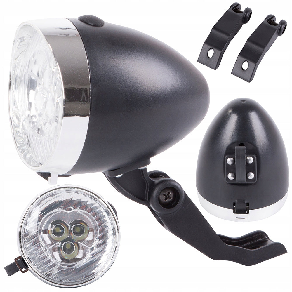 RETRO BICYCLE LIGHT LED FRONT - BATTERY OPERATED - CE