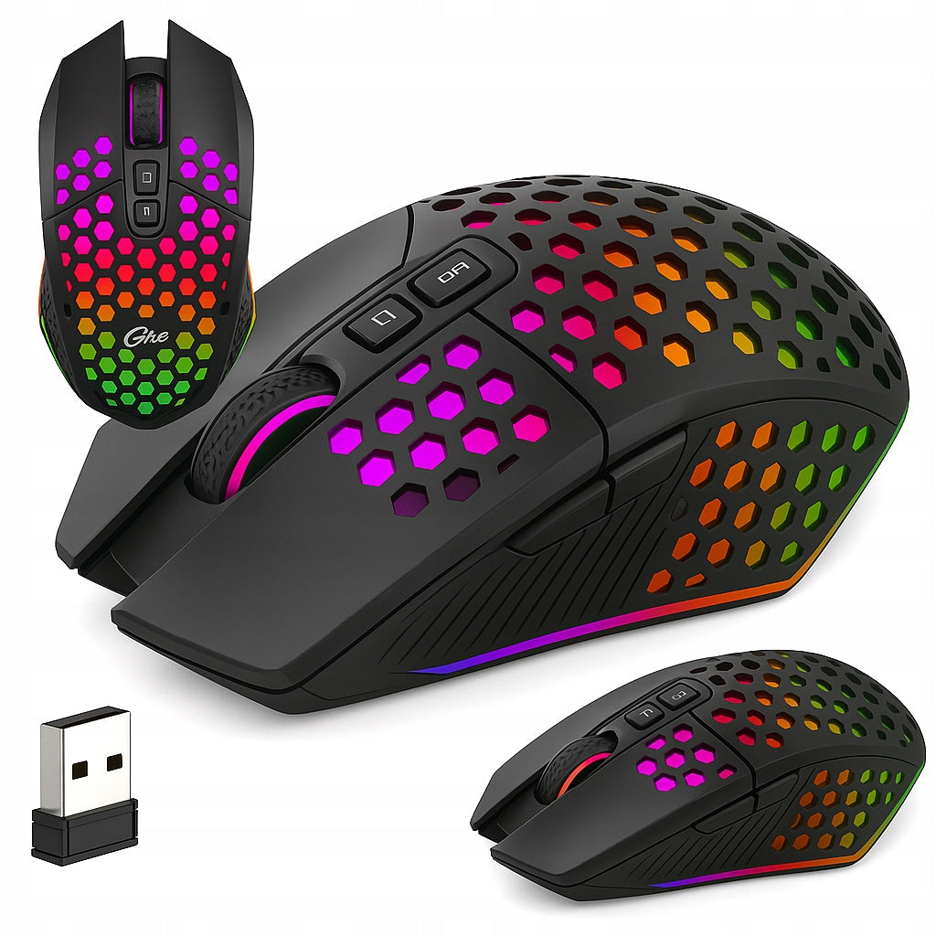 RGB Gaming Mouse Wireless 2.4GHz 1600DPI 8 Buttons USB