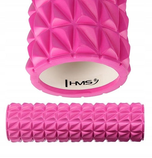 ROLLER WITH PROJECTIONS REHABILITATION FOR MASSAGE EXERCISE ROLLER PINK 45cm