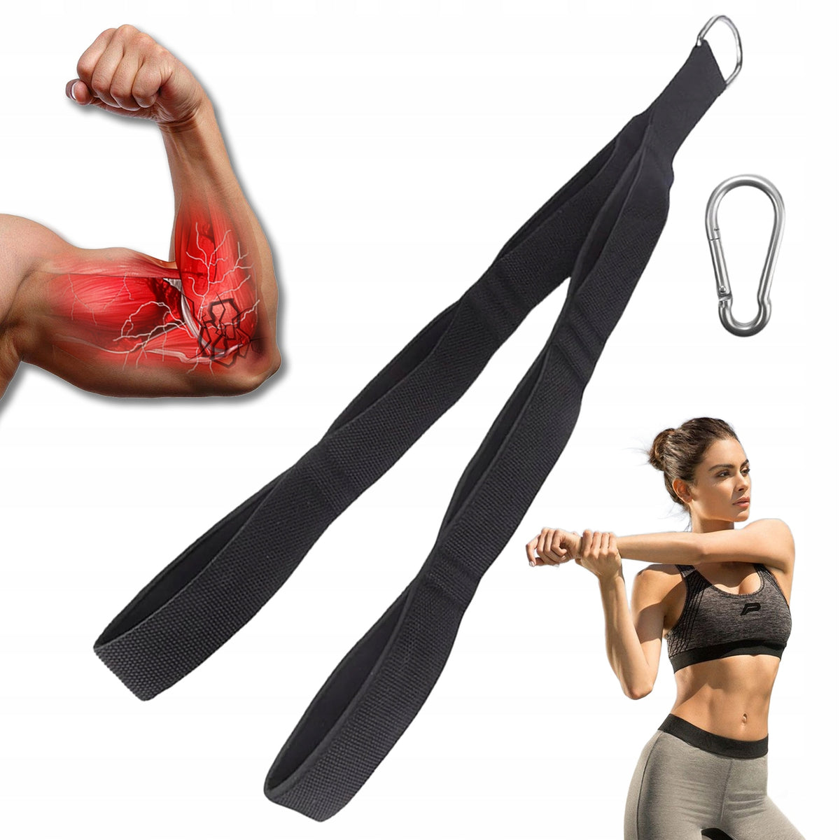 ROPE PULL-OUT TAPE FOR TRICEPS BICEPS EXERCISE TRAINING BELT