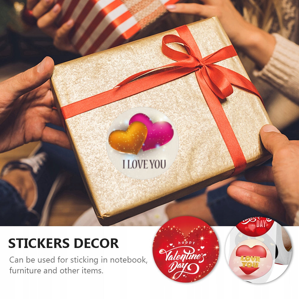 ROUND VALENTINE'S DAY STICKERS HEART DECOR COOKIE Brand no brand