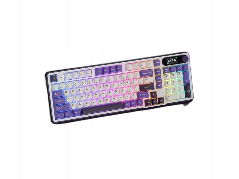 ROYAL KLUDGE RK-S98 Brown Switch Keyboard White-Purple