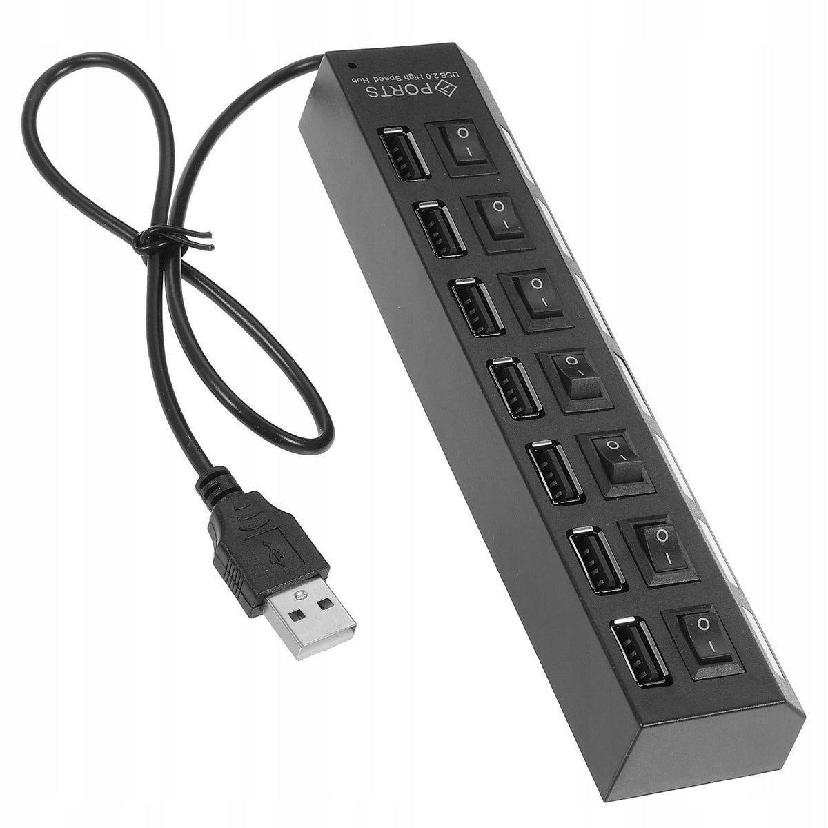 ROZGAŁĘŹNIK USB 7-PORTOWY DO LAPTOPA Z ADAPTERAMI USB