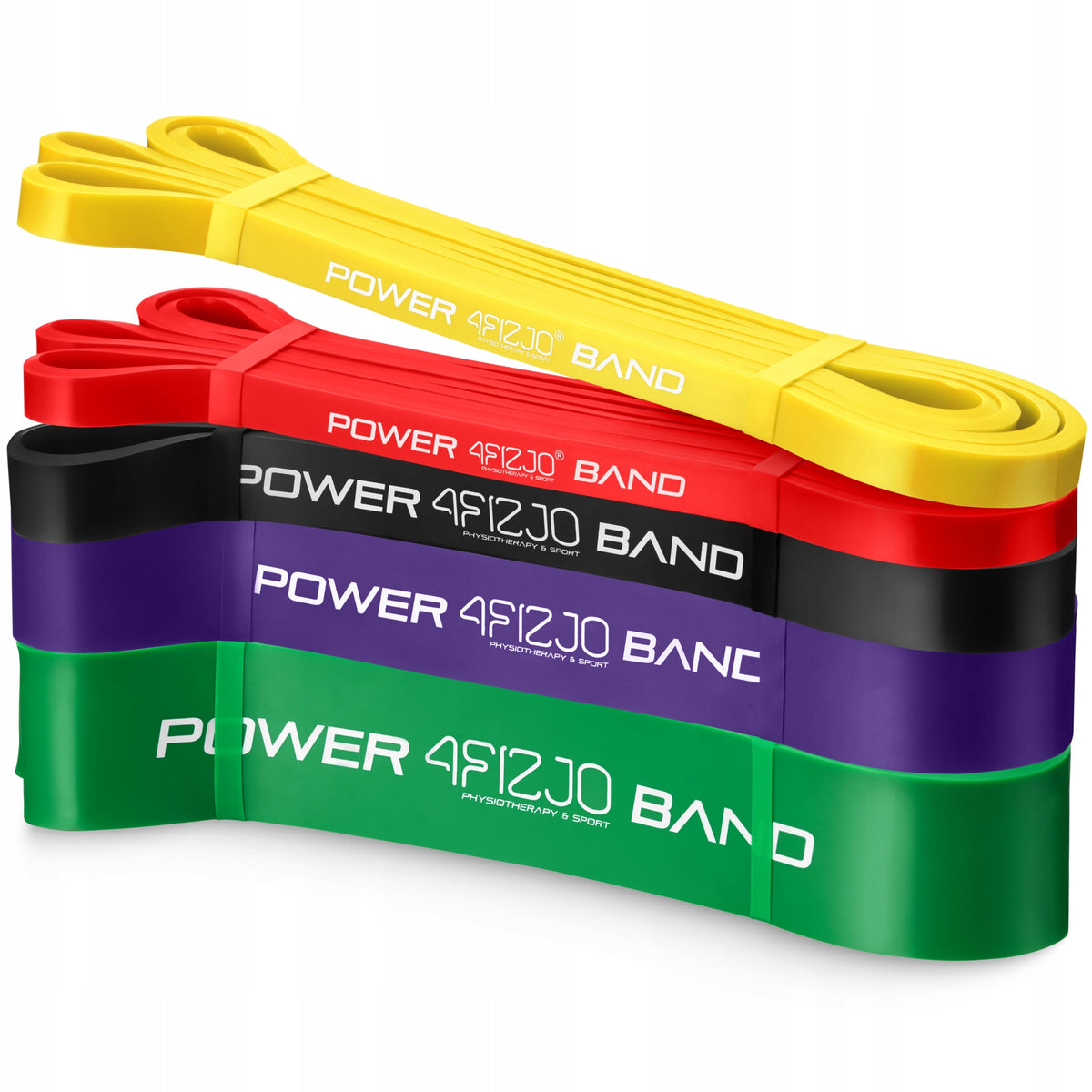 RUBBER RESISTANCE BANDS POWER BAND FOR EXERCISE FITNESS TRAINING SET OF 5