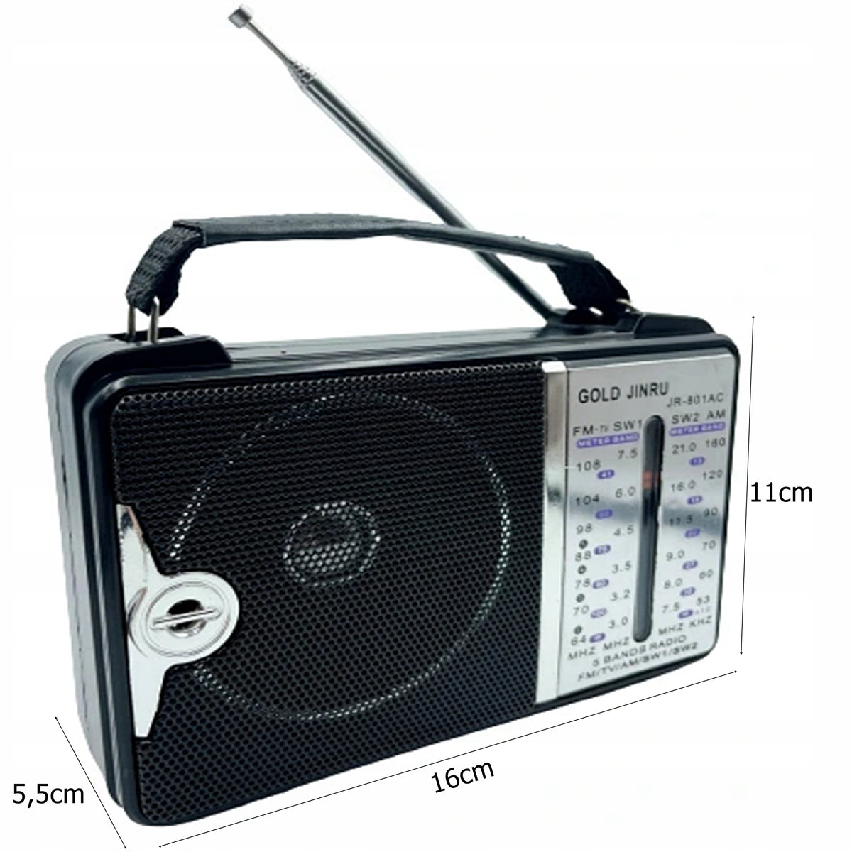 Radio GOLON RX-606AC – 5 bands FM/AM/SW1/SW2/TV