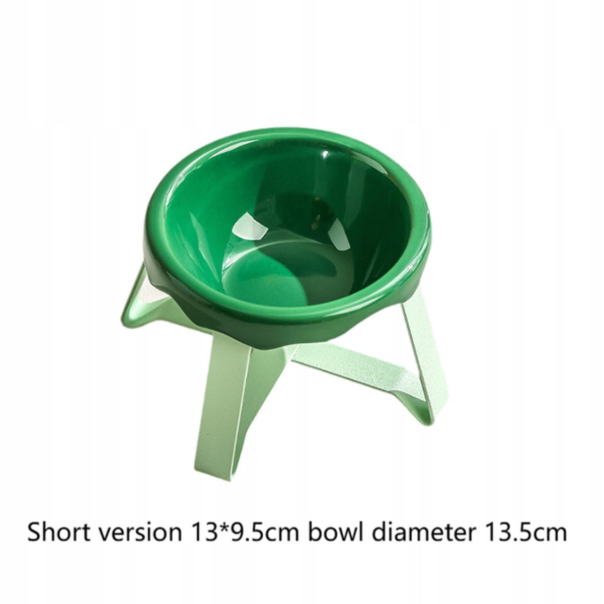 Raised Dogs Bowl Removable Water Dispenser Protect Pet Short version Green Packaging status original
